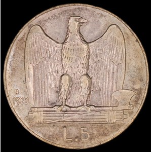 Italy. 1929 5 Lire R Rome