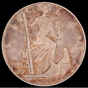Italy. 1936 10 Lire R Rome