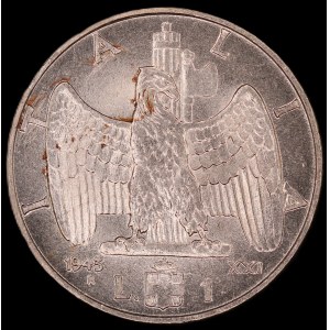 Italy. 1943 1 Lira R Rome