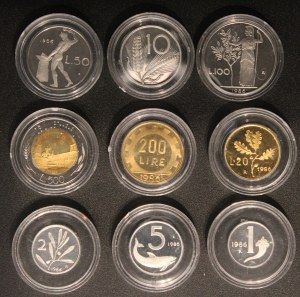Italy. 1986 Proof Set 9 Pieces No Case
