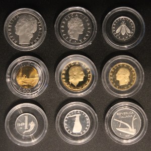 Italy. 1987 Proof Set 9 Pieces No Case