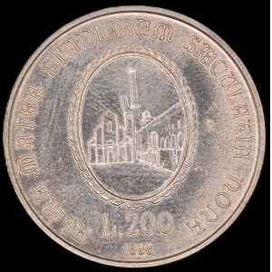 Italy. 1988 200 Lire Silver