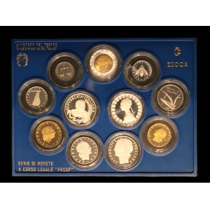 Italy. 1989 Proof Set 11 Pieces Silver