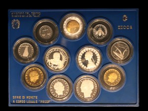 Italy. 1989 Proof Set 11 Pieces Silver