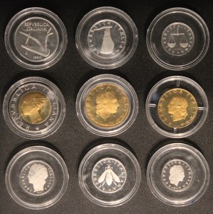 Italy. 1990 Proof Set 9 Pieces No Case