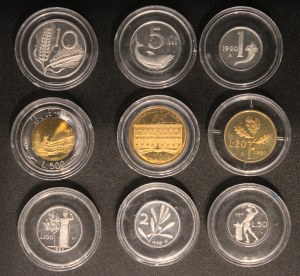 Italy. 1990 Proof Set 9 Pieces No Case