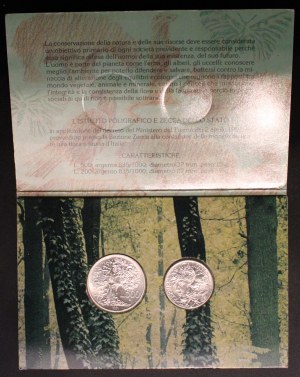 Italy. 1991 200 & 500 Lire In Original Case