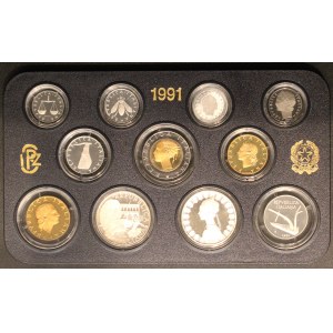 Italy. 1991 Proof Set 11 Pieces Silver