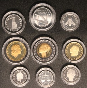 Italy. 1991 Proof Set 9 Pieces No Case