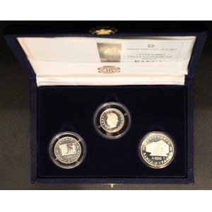 Italy. 1993 100 200 500 Lire In Original Case Silver