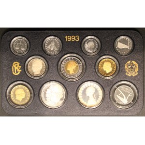 Italien. 1993 Proof Set 11 Stück Silber
