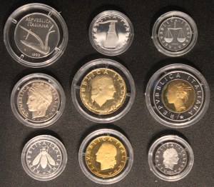 Italy. 1993 Proof Set 9 Pieces No Case