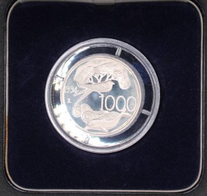 Italie. 1994 1000 Lire Dans l'étui d'origine
