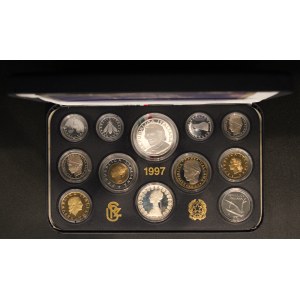 Italy. 1997 Proof Set 12 Pieces Silver