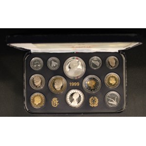 Italy. 1999 Proof Set 12 Pieces Silver