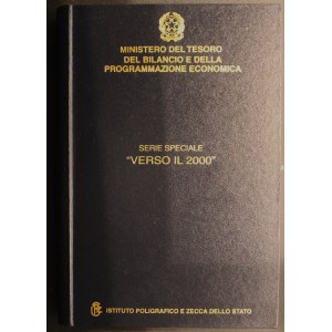 Italy. 2000 Proof Set 2000 5000 10000 Lire 6 Pieces Silver
