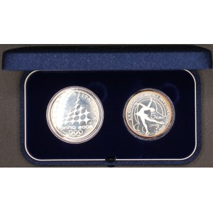 Italy. 2006 5 Euro Torino 2 Piece Set Silver