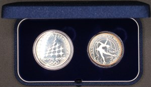 Italy. 2006 5 Euro Torino 2 Piece Set Silver