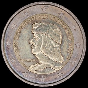 Monaco. 2012 2 Euro Lucien 1er Selten
