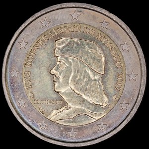 Monaco. 2012 2 Euro Lucien 1er Scarce