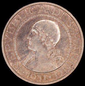 San Marino. 1931 5 Lire