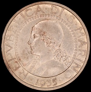 San Marino. 1935 5 Lire