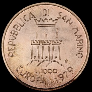 San Marino. 1979 1000 Lire Europa