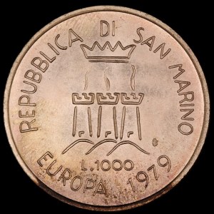 San Marino. 1979 1000 Lire Europa