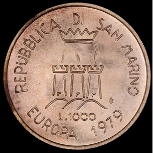San Marino. 1979 1000 Lire Europa