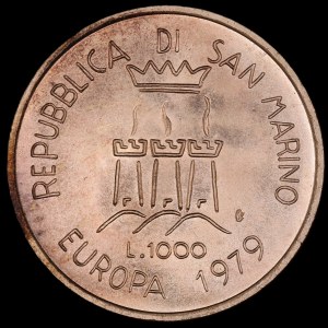 San Marino. 1979 1000 Lire Europa