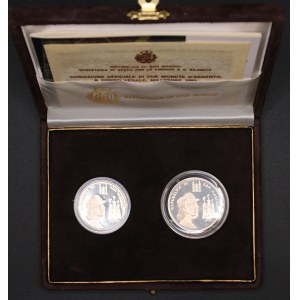 San Marino. 1983 1000 Lire Rafaello 2 Pieces Silver