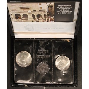 San Marino. 1984 1000 500 Lire In Original Case Silver