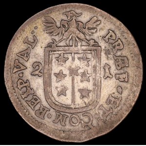 Switzerland. 1721 Valais Bishopric of Sionm 1 Batzen