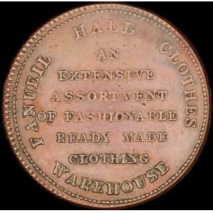 United States of America. 1830s Token Boston William Milton
