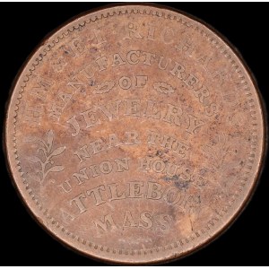 United States of America. 1831 Token Attleboro Mass.