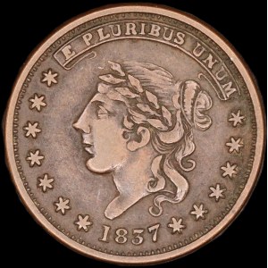United States of America. 1837 Not One Cent Million For Defence