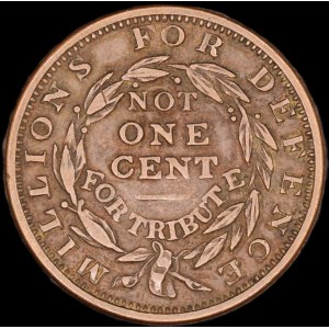 United States of America. 1837 Not One Cent Million For Defence