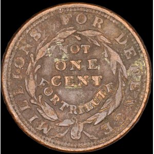 United States of America. 1837 Not One Cent Million For Defence