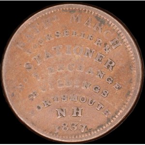 United States of America. 1837 Token New Hampshire William Simes