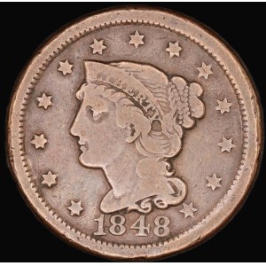 United States of America. 1848 Large Cent Coronet Head