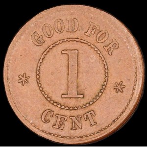 United States of America. 1863 Civil War Token 1 Cent NY Sausages