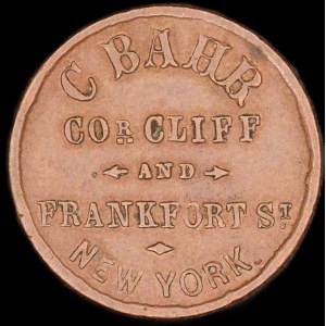 United States of America. 1863 Civil War Token C Bahr