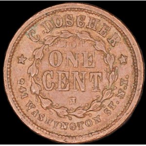 United States of America. 1863 Civil War Token Not One Cent