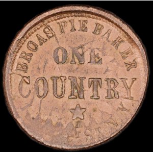 United States of America. 1863 Civil War Token One Country