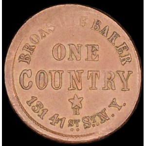 United States of America. 1863 Civil War Token One Country