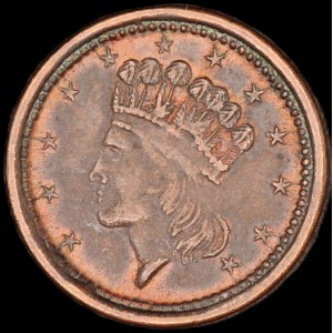 United States of America. 1864 Civil War Token Union Forever
