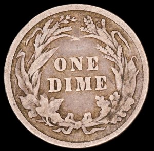 United States of America. 1897 10 Cents Barber Dime