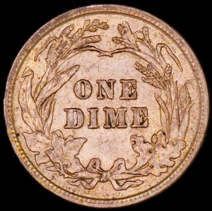 United States of America. 1913 10 Cents Barber Dime