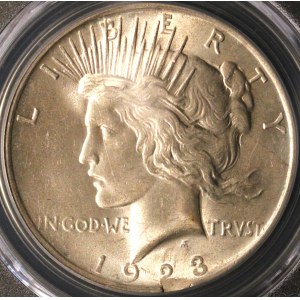 United States of America. 1923 Peace Dollar Mint Error Defective Planchet Very Rare