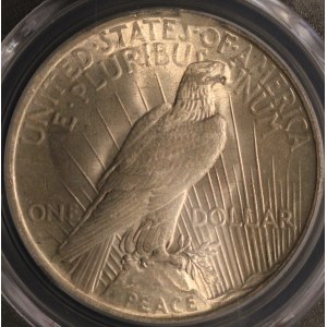 United States of America. 1923 Peace Dollar Mint Error Defective Planchet Very Rare